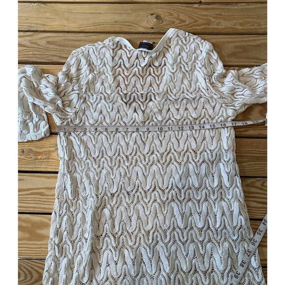 Elif Jordan Taylor Lace Flare Sleeve Top Size Medium Women’s Ivory - Picture 7 of 8